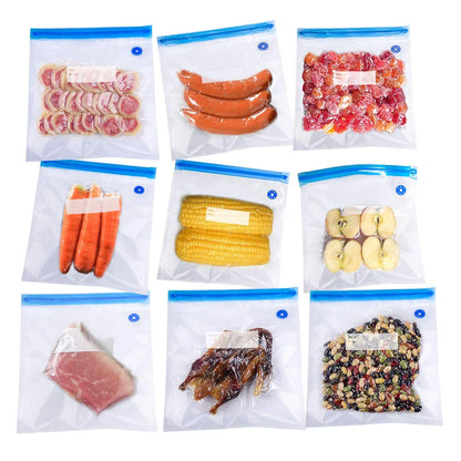 Reusable Sous Vide Bags 15 Pcs Vacuum Sealer Zip Lock Bags ,Food Storage Cooking BPA Free